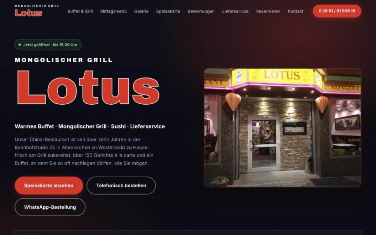 Startseite von lotusaltenkirchen.de